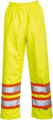 Viking - Size S, High Visibility Lime, Rain, Wind Resistant Pants - No Pockets - All Tool & Supply