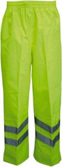 Viking - Size XL, High Visibility Lime, Rain, Wind Resistant Pants - No Pockets - All Tool & Supply