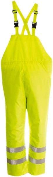 Viking - Size M, High Visibility Lime, Rain, Wind Resistant Bib Overall - No Pockets - All Tool & Supply