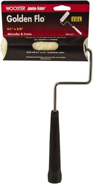 Wooster Brush - 11" Long, 3/8" Nap, Mini Knit - 6-1/2" Wide, Steel Frame, Includes Roller Cover & Frame - All Tool & Supply