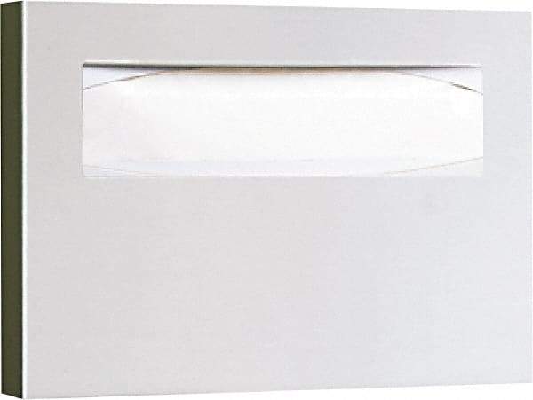 Bobrick - 250 Capacity Satin Stainless Steel Finish Stainless Steel Toilet Seat Cover Dispenser - 11" High x 15-3/4" Wide 2" Deep, Holds 2 Half Fold Sleeves - All Tool & Supply