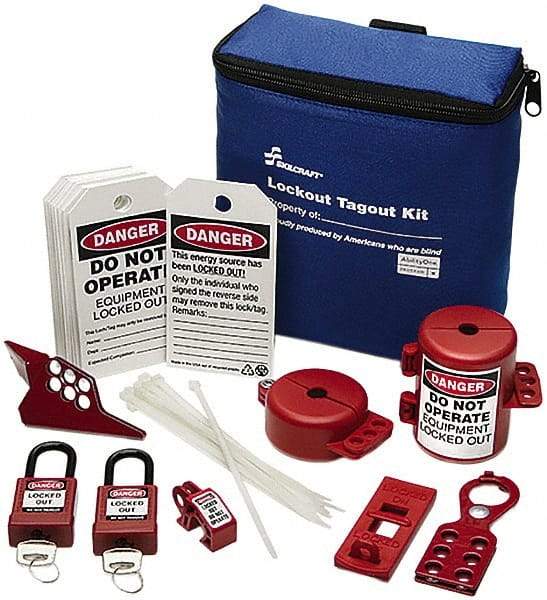 Ability One - 29 Piece Electrical & Valve Lockout Kit - Keyed Differently, Comes in Carrying Case - All Tool & Supply