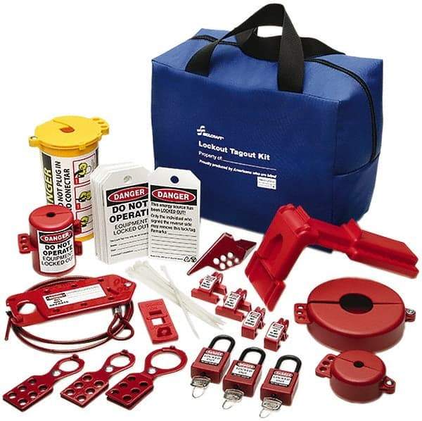 Ability One - 39 Piece Electrical & Valve Lockout Kit - Keyed Differently, Comes in Carrying Case - All Tool & Supply