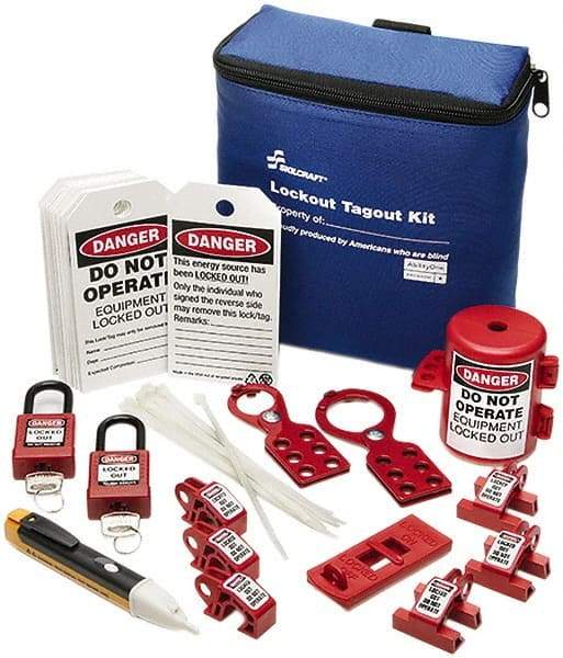 Ability One - 35 Piece Electrical Lockout Kit - Keyed Differently, Comes in Carrying Case - All Tool & Supply