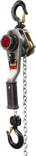 Jet - 2,000 Lb Lifting Capacity, 5' Lift Height, Lever with Overload Protection Hoist - Made from Chain - All Tool & Supply