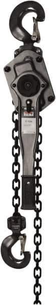 Jet - 6,000 Lb Lifting Capacity, 10' Lift Height, Lever Hoist - Made from Chain, 71 Lb Avg Pull to Lift Rated Load - All Tool & Supply