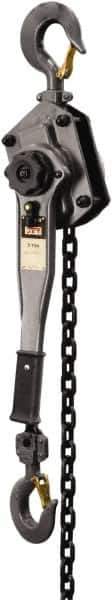 Jet - 6,000 Lb Lifting Capacity, 5' Lift Height, Lever Hoist - Made from Chain, 71 Lb Avg Pull to Lift Rated Load - All Tool & Supply