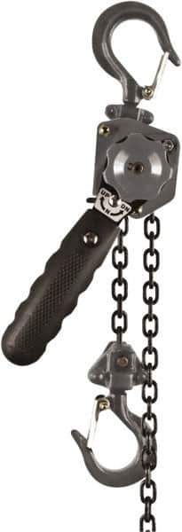 Jet - 1,000 Lb Lifting Capacity, 15' Lift Height, Puller Hoist - Made from Chain, 86 Lb Avg Pull to Lift Rated Load - All Tool & Supply