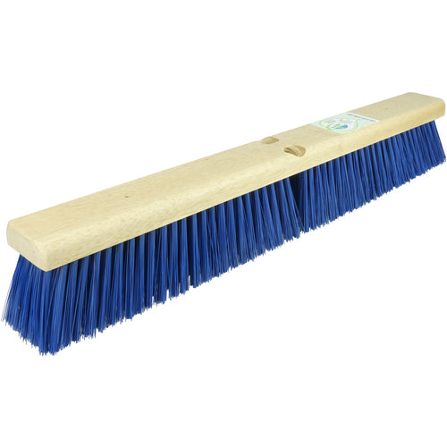 24″ Green Works Sweep, Medium Blue Fill with Rubberwood Block - All Tool & Supply