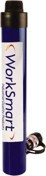 Value Collection - 10 Ton, 9.96" Stroke, 22.3 Cu In Oil Capacity, Portable Hydraulic Threaded Cylinder - 2.24 Sq In Effective Area, 15.47" Lowered Ht., 25.43" Max Ht., 1.49" Plunger Rod Diam, 10,000 Max psi - All Tool & Supply