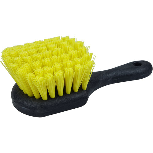 8″ - Utility Scrub Brush, Recycled PET Fill, Short Handle, Foam Block - All Tool & Supply