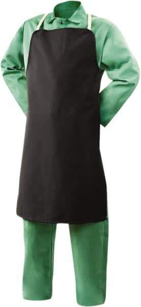 Steiner - 24 x 36" Flame Resistant/Retardant Bib Apron - Cotton, 9 oz Material, Black, Strap Closure - All Tool & Supply