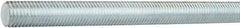 Value Collection - #10-24 12" OAL Fully Threaded Stud - Carbon Steel, Zinc-Plated Finish, Inch & Metric - All Tool & Supply