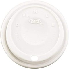 DART - Cappuccino Dome Sipper Lids, Fits 12-24 oz Cups, 1000/Carton - White - All Tool & Supply