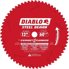 Freud - 12" Blade Diam, 60 Teeth, Carbide-Tipped Cold Saw Blade - 1" Arbor Hole Diam, 0.071" Blade Thickness - All Tool & Supply