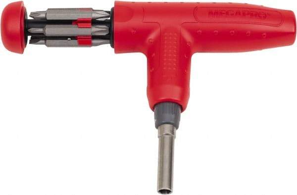 Megapro - 13-in-1 T-Handle Bit Screwdriver - Phillips, Slotted, Torx & Square Tips - All Tool & Supply