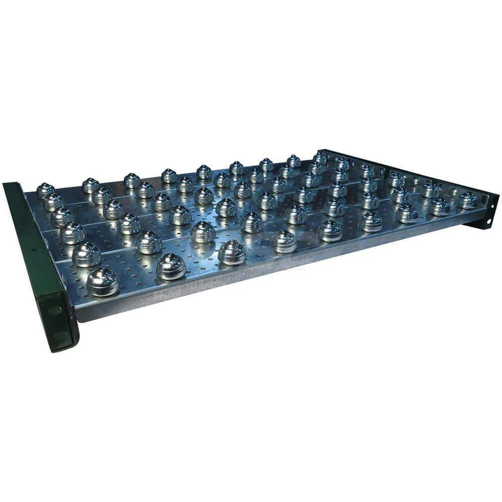 Conveyor Accessories; Type: Ball Transfer Plate; Width (Inch): 63; For Use With: 1.9″ diameter roller conveyor frames and 1-3/8″ roller conveyor; Overall Height: 3.8000 in; Material: Steel; Overall Length (Inch): 60.00; Length: 60.00; Overall Length: 60.0