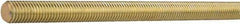 Value Collection - 1-14 UNF (Fine), 12' Long, Stainless Steel General Purpose Threaded Rod - Yellow Zinc-Plated Finish, Right Hand Thread - All Tool & Supply