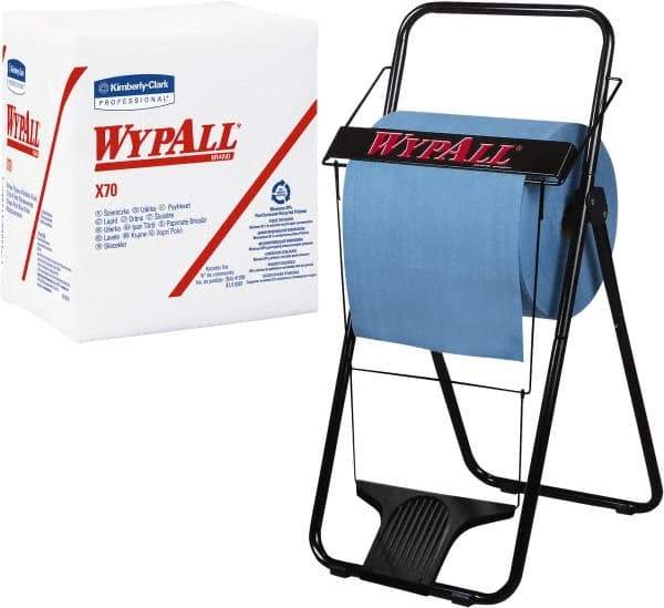 WypAll - X70 1/4 Fold Shop Towel/Industrial Wipes - Poly Pack, 12-1/2" x 12-1/2" Sheet Size, White - All Tool & Supply