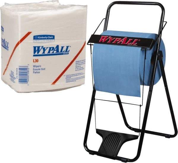 WypAll - L30 1/4 Fold General Purpose Wipes - Poly Pack, 13" x 12-1/2" Sheet Size, White - All Tool & Supply