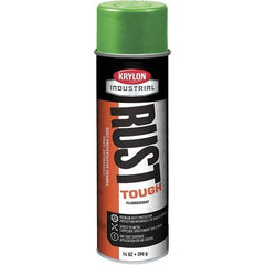 Krylon - Green, 15 oz Net Fill, Fluorescent, Acrylic Enamel Spray Paint - 15 to 20 Sq Ft per Can, 20 oz Container - All Tool & Supply