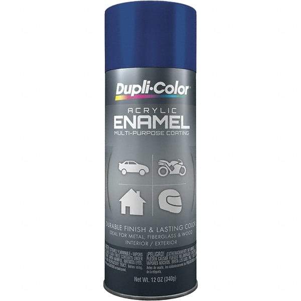 Dupli-Color - Royal Blue, Gloss, Acrylic Enamel Spray Paint - 12 to 14 Sq Ft per Can, 12 oz Container - All Tool & Supply