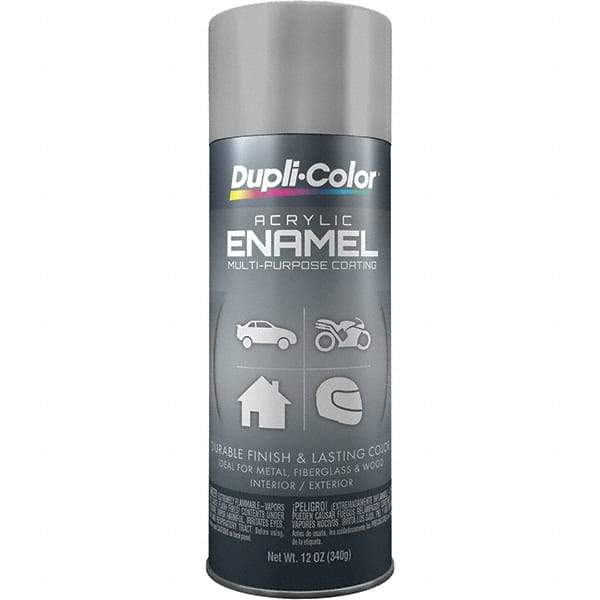 Dupli-Color - Medium Gray, Gloss, Acrylic Enamel Spray Paint - 12 to 14 Sq Ft per Can, 12 oz Container - All Tool & Supply