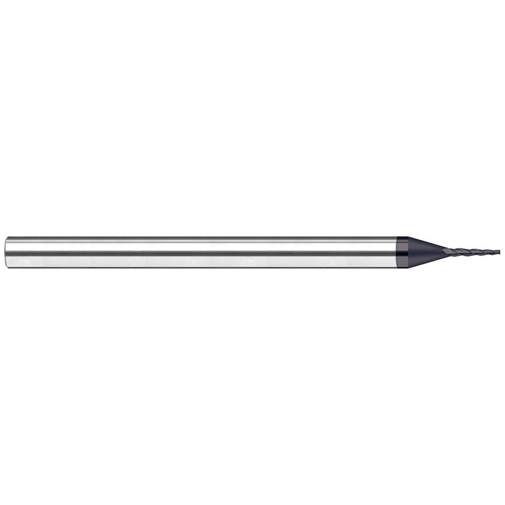 Harvey Tool - 5° per Side 3/16" Small End Diam 1" LOC 3-Flute Solid Carbide Tapered Square End Mill - Exact Industrial Supply