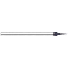 Harvey Tool - 5° per Side 3/16" Small End Diam 1" LOC 3-Flute Solid Carbide Tapered Square End Mill - Exact Industrial Supply