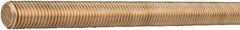 Made in USA - 3/4-10 UNC (Coarse), 6' Long, Bronze General Purpose Threaded Rod - Uncoated, Right Hand Thread - All Tool & Supply