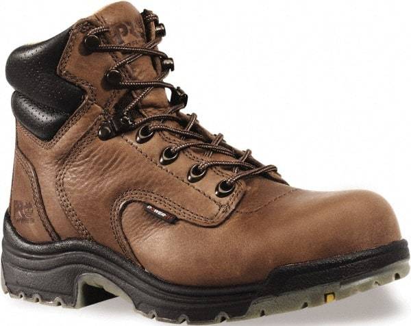 Timberland PRO - Women's Wide Width Steel Work Boot - Brown, Leather Upper, Rubber Outsole, 6" High, Safety Toe - All Tool & Supply