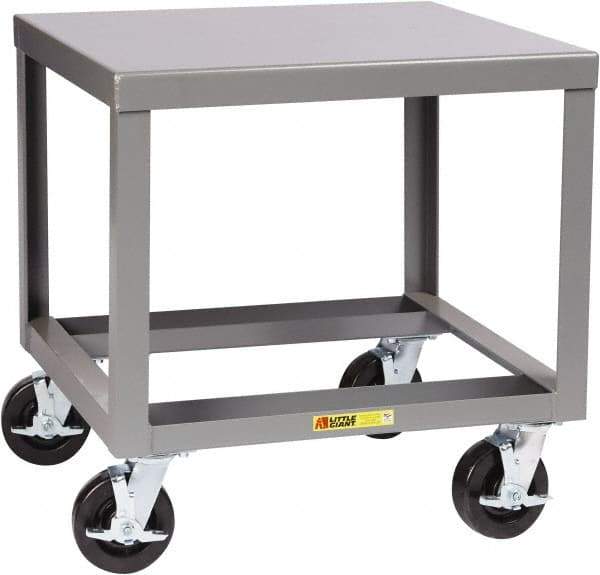 Little Giant - Heavy Duty Mobile Machine Table - Steel, Fixed Leg, Gray, 36" Long x 30" Deep x 36" High - All Tool & Supply