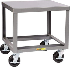 Little Giant - Heavy Duty Mobile Machine Table - Steel, Fixed Leg, Gray, 30" Long x 28" Deep x 30" High - All Tool & Supply