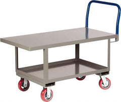 Little Giant - 2,000 Lb Capacity Steel Raised Deck Platform Truck - Steel Deck, 24" OAW, 48" Platform Length x 26" Platform Height, Polyurethane Casters - All Tool & Supply