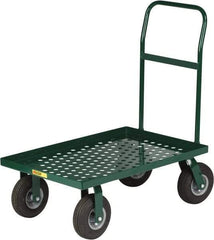 Little Giant - 1,000 Lb Capacity Steel Perforated Deck Platform Truck - Steel Deck, 24" OAW, 36" Platform Length x 11" Platform Height, Pneumatic Casters - All Tool & Supply