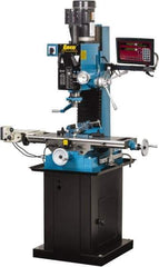 Enco - 1 Phase, 20" Swing, Geared Head Mill Drill Combination - 37-1/2" Table Length x 28" Table Width, 22" Longitudinal Travel, 8" Cross Travel, 6 Spindle Speeds, 2 hp, 220 Volts - All Tool & Supply