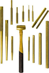 Mayhew - 15 Piece Punch & Chisel Set - 3/8 to 1/2" Chisel, 1/8 to 3/4" Punch, Round Shank - All Tool & Supply