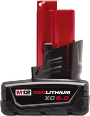 Milwaukee Tool - 12 Volt Lithium-Ion Power Tool Battery - 6 Ahr Capacity, Series M12 REDLITHIUM XC - All Tool & Supply