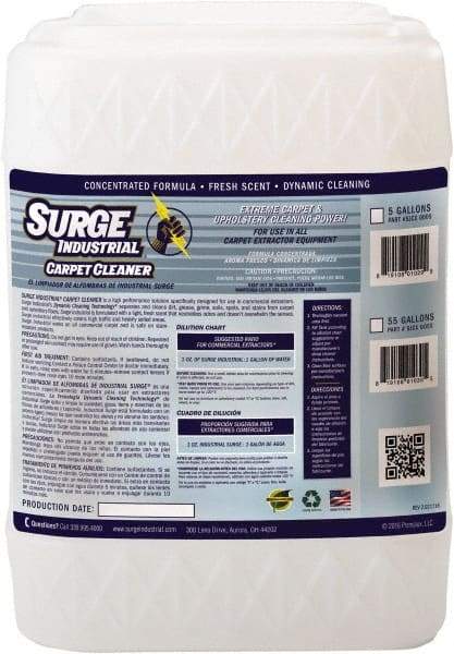 Surge Industrial - 5 Gal Container Carpet Cleaner - Light Citrus Scent, Use on Carpet & Upholstery - All Tool & Supply