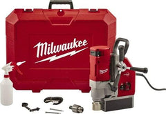 Milwaukee Tool - 1-5/8" Chuck, 5.125" Travel, Portable Electromagnetic Drill Press - 470-730 RPM, 13 Amps, 2.3 hp, 1750 Watts - All Tool & Supply