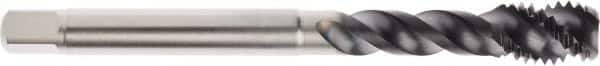 Seco - M12x1.75 Metric 3 Flute 6HX Modified Bottoming Spiral Flute Tap - Powdered Metal, AlTiN Finish, 110mm OAL, Right Hand Flute, Right Hand Thread, H6 - All Tool & Supply