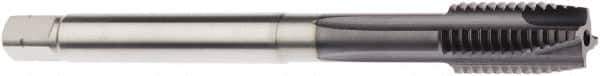 Seco - M18x2.50 Metric 4 Flute 6HX Modified Bottoming Spiral Flute Tap - Powdered Metal, AlTiN Finish, 125mm OAL, Right Hand Flute, Right Hand Thread, H6 - All Tool & Supply