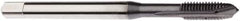 Seco - M10x1.50 Metric, 3 Flute, TiCN Finish, Cobalt Spiral Point Tap - Plug Chamfer, Right Hand Thread, 100mm OAL, 19.2mm Thread Length, 10mm Shank Diam, 6H Class of Fit - Exact Industrial Supply