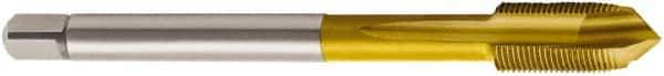 Seco - M20x1.50 Metric, 4 Flute, TiN Finish, Cobalt Spiral Point Tap - Plug Chamfer, Right Hand Thread, 125mm OAL, 0.9449" Thread Length, 16mm Shank Diam, 6H Class of Fit - Exact Industrial Supply