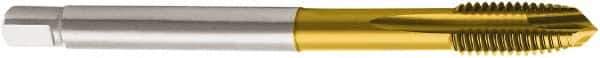 Seco - M30x3.50 Metric, 4 Flute, TiN Finish, Cobalt Spiral Point Tap - Plug Chamfer, Right Hand Thread, 180mm OAL, 1.7717" Thread Length, 22mm Shank Diam, 6H Class of Fit - Exact Industrial Supply