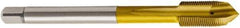 Seco - M14x1.50 Metric, 3 Flute, TiN Finish, Powdered Metal Spiral Point Tap - Plug Chamfer, Right Hand Thread, 100mm OAL, 0.8268" Thread Length, 11mm Shank Diam, 6H Class of Fit - Exact Industrial Supply