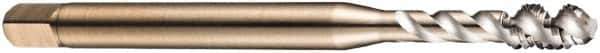 DORMER - M20x2.50 Metric Coarse 4 Flute 6H Bottoming Spiral Flute Tap - Cobalt, Bright Finish, 140mm OAL, Right Hand Flute, Right Hand Thread, Series EX006H - All Tool & Supply