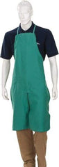 PRO-SAFE - 24 x 40" Flame Resistant/Retardant & Welding Split Leg Apron - Cotton, 10 oz Material, Green - All Tool & Supply