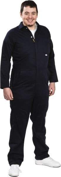 PRO-SAFE - Size M, Navy Blue, Zipper, Arc Flash Coverall - 32 to 34" Chest, Indura Ultra Soft, Cotton, Nylon, 6 Pockets - All Tool & Supply