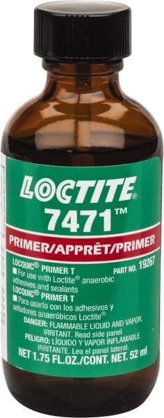 Loctite - 1.75 Fluid Ounce Bottle, Amber, Liquid Primer - Series 7471 - All Tool & Supply